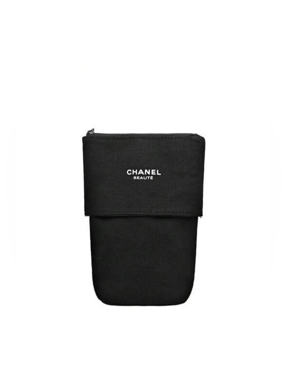 LIKE NEW CHANEL BEAUTE Expandable Cosmetic Makeup Brush Pouch in Black